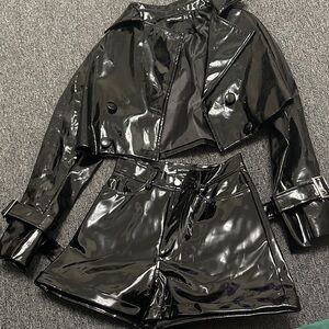 PrettyLittleThing Shiny Black Vinyl Outerwear